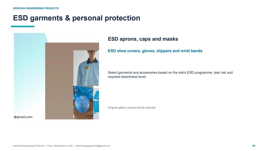 ESD Garments & Personal Protection Products